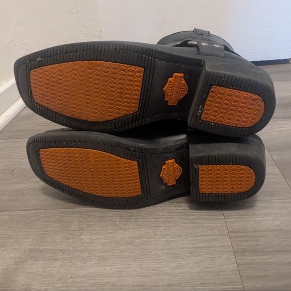 Vintage Size 11 Harley Davidson Leather Biker Boots - Picture 5 of 8